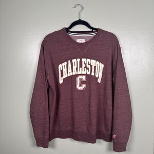 League Collegiate Sweatshirt Charleston Heathered Maroon‎ Men’s Size Large